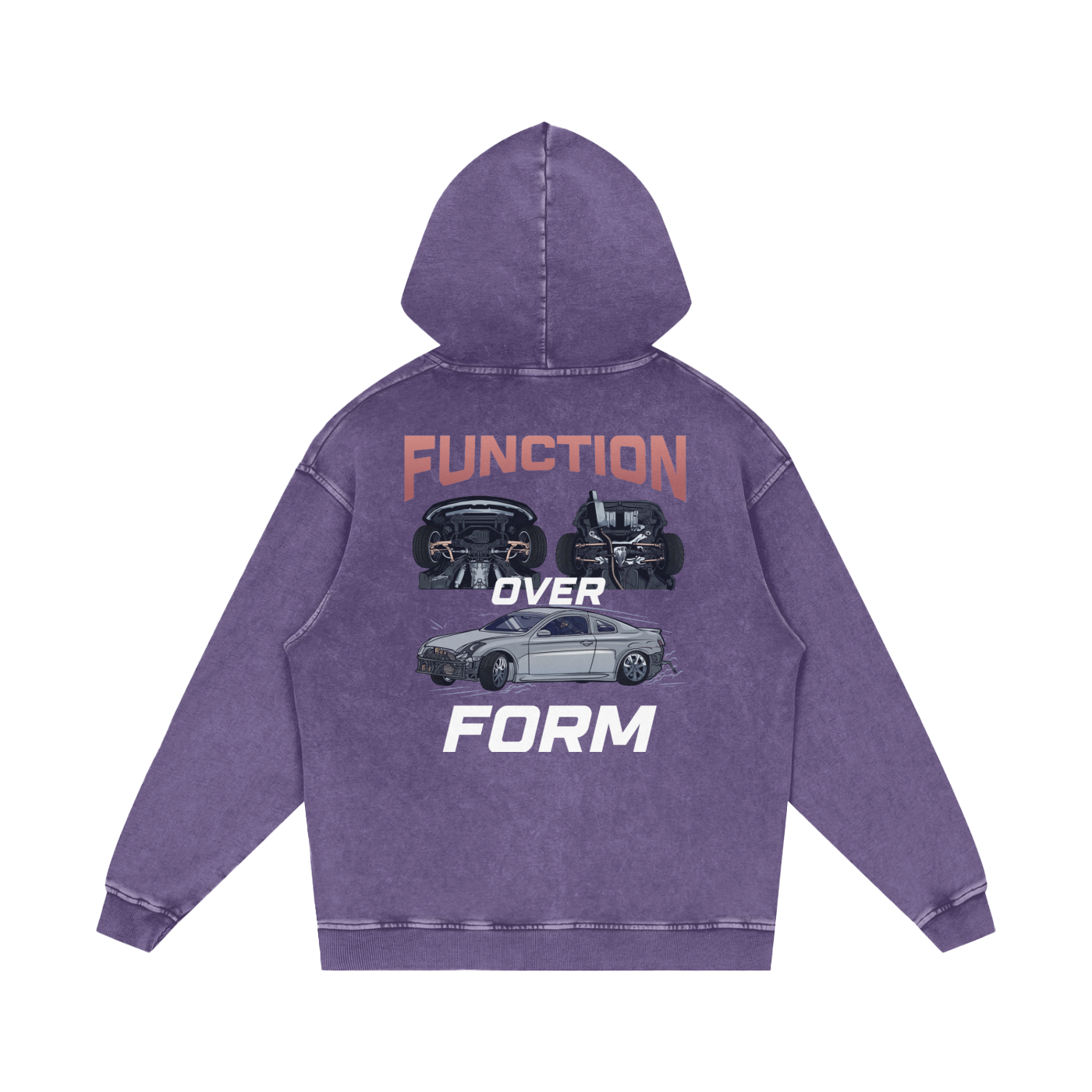 D.A.S Function Over Form Snow Washed Loose Cotton Hoodie