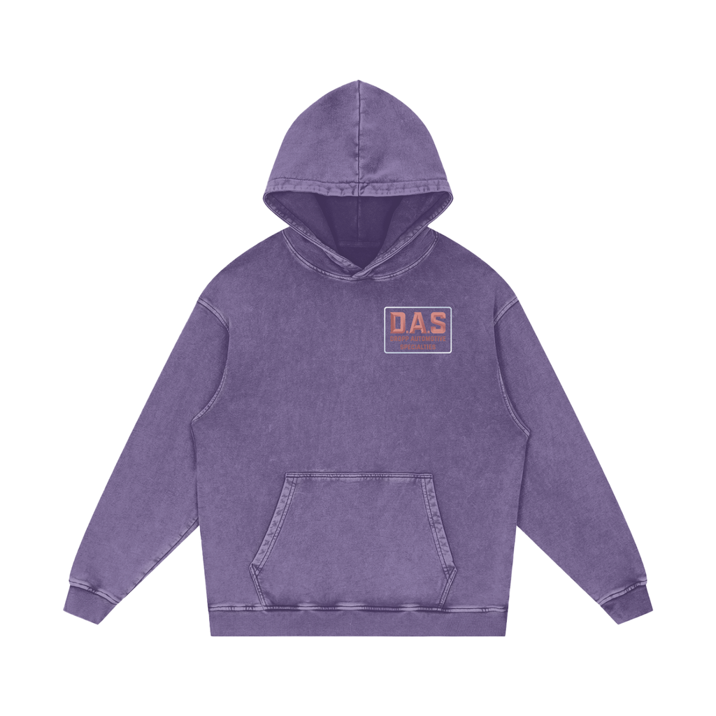 D.A.S Function Over Form Snow Washed Loose Cotton Hoodie