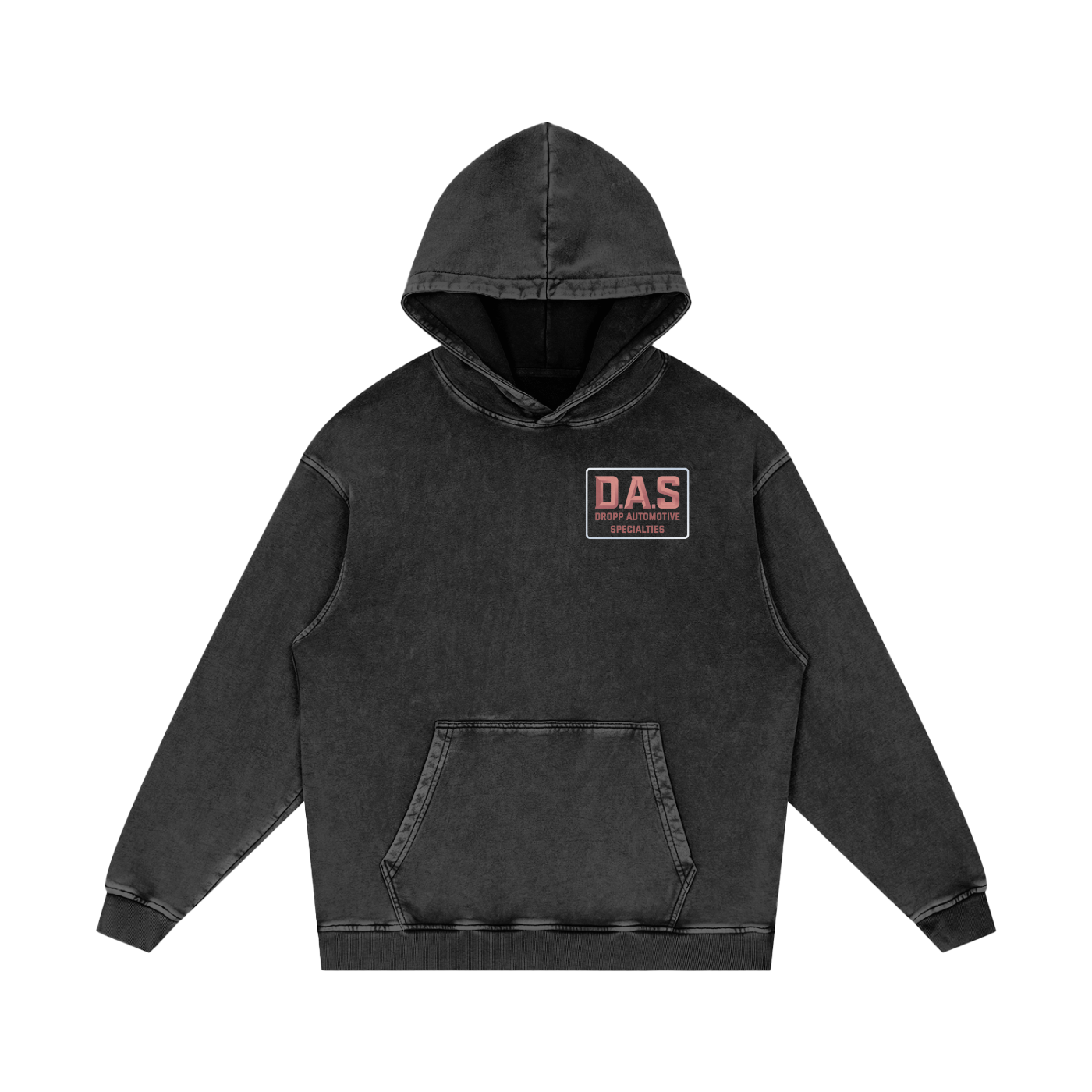 D.A.S Function Over Form Snow Washed Loose Cotton Hoodie